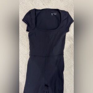 Aritzia Black Short Sleeve Jumpsuit